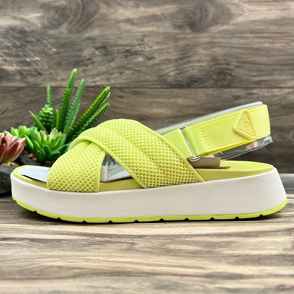 NIB UGG Nella Slingback Platform Sandal 7.5 38.5 Pollen Mesh - Picture 6 of 12